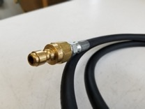 Brass Quick Connector at end of 6-Foot Filling Hose