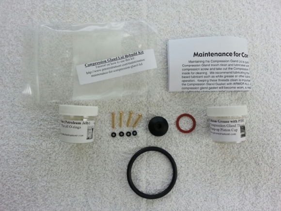 Compression Gland Lid rebuild kit with seperated parts