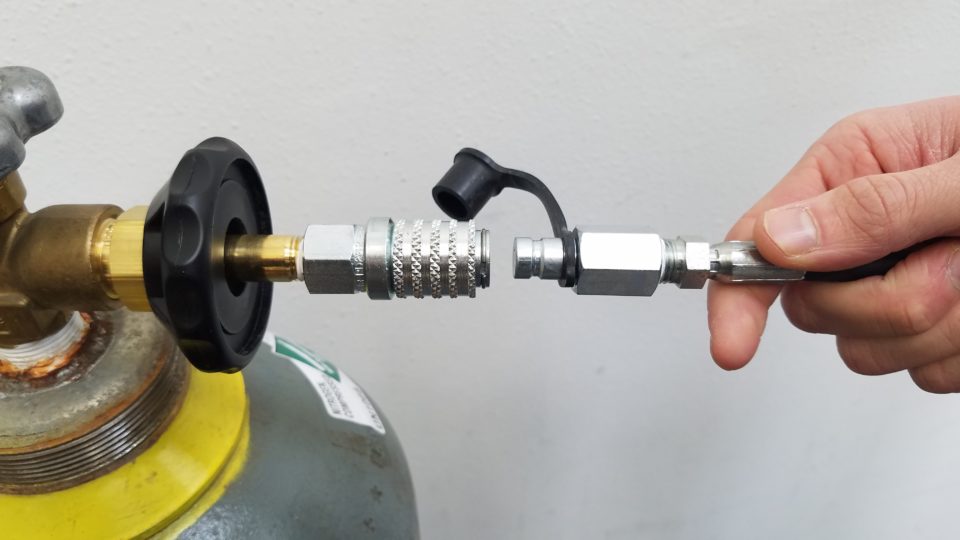 pressing the two connectors together