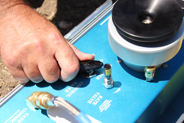 turning control valve on chamber